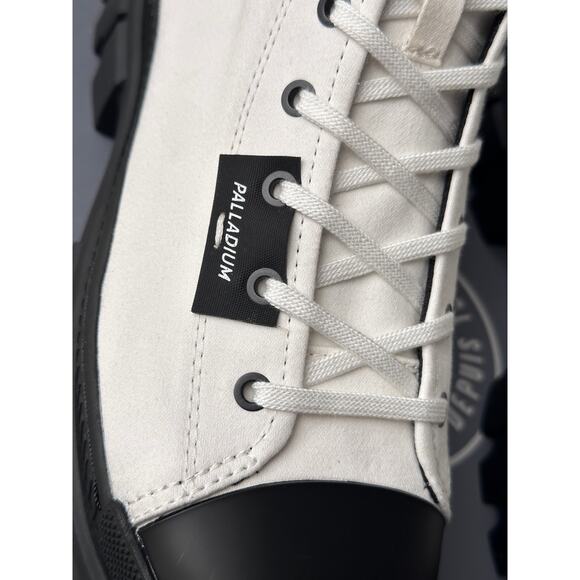 Palladium Star White Shoes‎ Women's 10 Medium REVOLT HI Tops Industrial Grunge - Picture 4 of 11